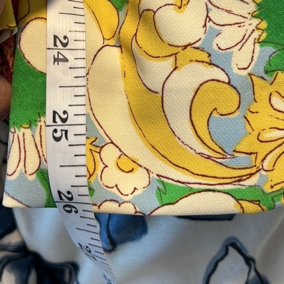 💚ZARA,Psychedelic Green/Yellow 1960’s Floral Printed High-rise Trouser,Size XS - Picture 12 of 14